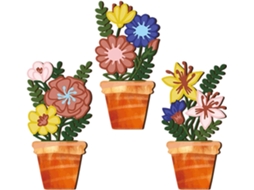 Arte De Parede Com Flores De Madeira, Ornamento Para Pendurar Em Ambientes Internos, Decoração De Vaso Escultural Com