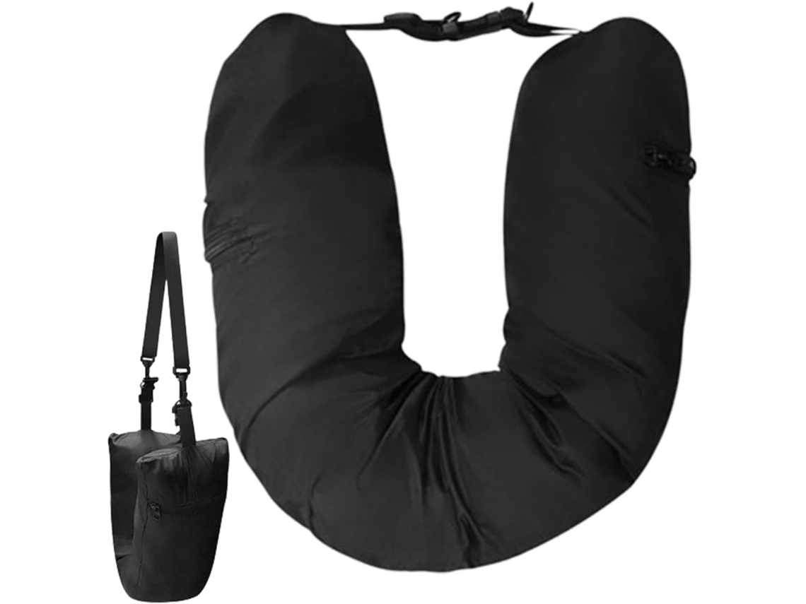 Almofada de Pescoço Dobrável, Macia, Viagem, Bolsa para Guardar, Multifuncional em Formato U CHABERLU