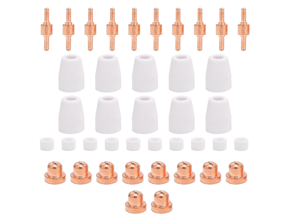 Kit De Pontas E Eletrodos Pt‑31 De Cobre Vermelho, 40 Peças, Acessórios Para Máquinas De Solda