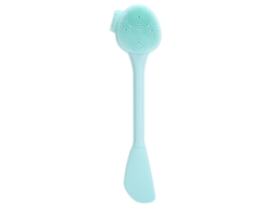 Escova De Limpeza Facial Em Silicone Portátil Cor Verde