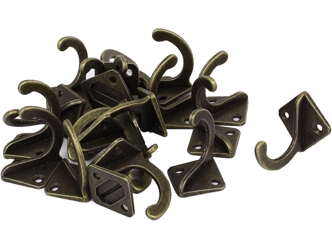 Conjunto 20 Ganchos Quadrados Liga Zinco Bronze CHABERLU
