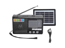 Rádio Portátil Alimentado Por Energia Solar Com Lanterna Led De Emergência, Compatível Com U Disk. Olysi Shop