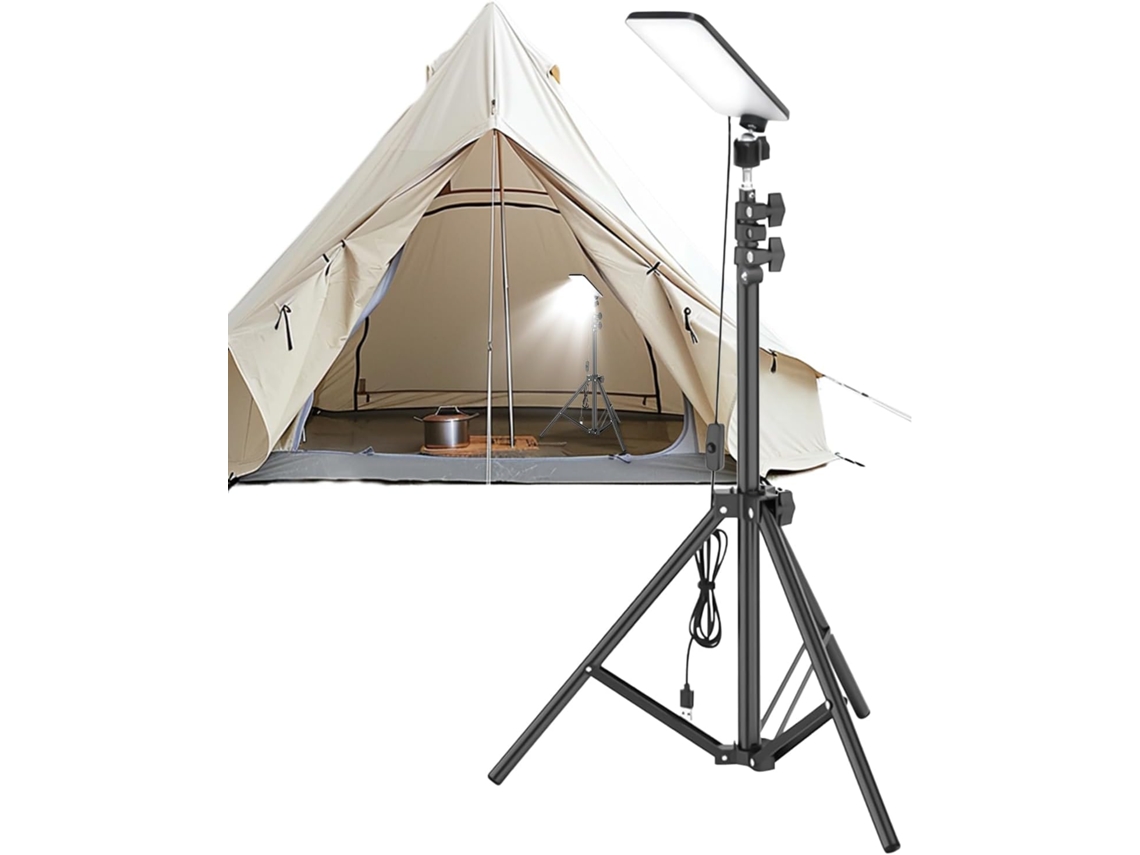 Lanterna Telescópica Para Camping, Luz Telescópica Para Churrasco Com Suporte De Pé Lâmpada Extern Gokoco