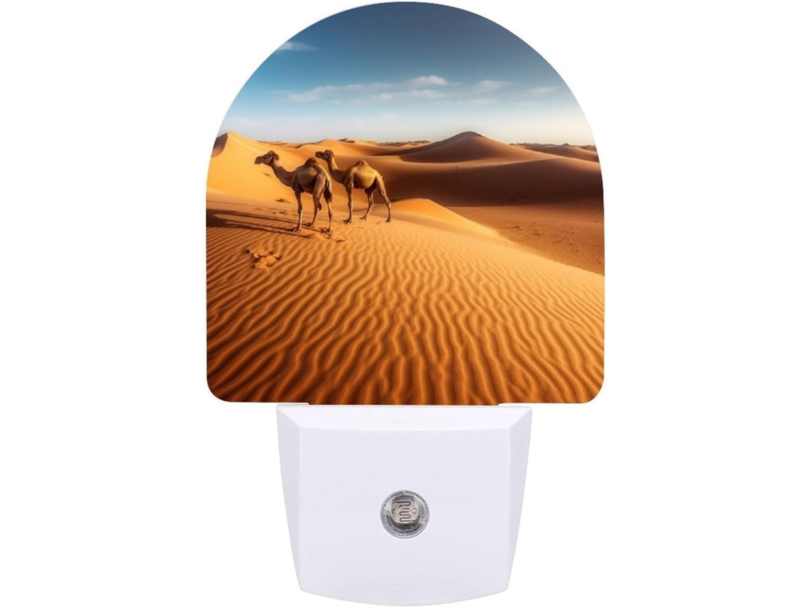 Luminária De Parede Quarto, Banheiro, Corredor, Iluminação Noturna, Com Estampa de Dunes Do Deserto Saara, Lâmpada
