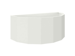 Conjunto 1 Vaso De Exterior Vidaxl Branco Aço (90 X 45 X 35 Cm)