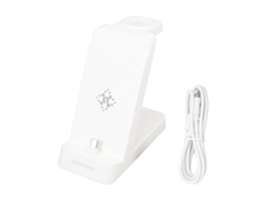 Aetheria estação de Carga 3 em 1 Portátil Dobrável com Suporte para Galaxy Z Flip Fold Buds Pro Watch 6 Branco