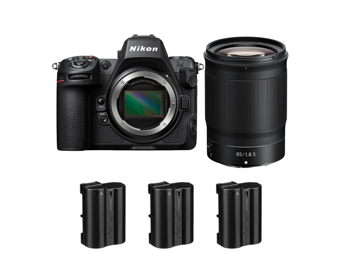 Z8 + Z 85mm F/1.8 S + 3 Nikon En el15c Máquina Fotográfica Híbrida Full frame + Ebook “20 Dicas para Fotos Que Impressionam” NIKON