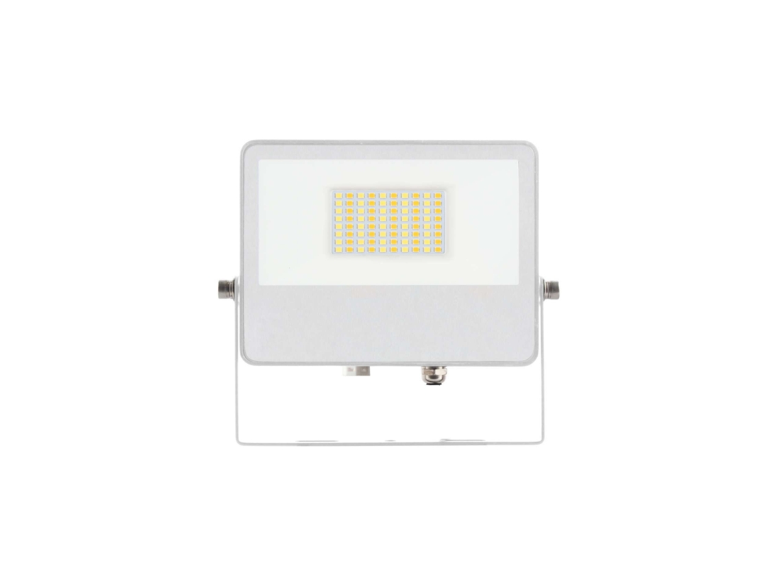 Refletor Led Sky 40w Para Exterior Com Cct Switch 3000k/4000k/5000k, Abertura De 115º E Estrutura Em Alumínio Branco - Beneito &amp; Faure