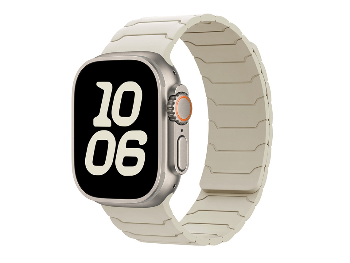 Bracelete Para Apple Watch 42/44/45/46/49mm Branco Leite Cuich