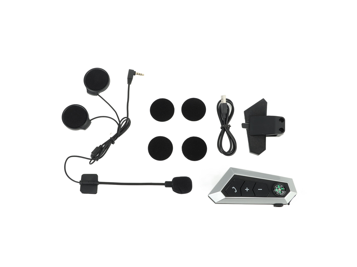 Omni-fones De Ouvido Bluetooth Para Moto Ipx6 Impermeáveis Recarregáveis Com Redução De Ruído E Intercomunicador Para Capacete De Moto