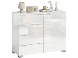 Cômoda 4 Gavetas e Aparador com 1 Porta para Sala de Estar e Quarto 100x40x80 cm S/MARCA