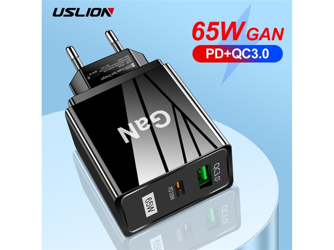 Adaptador Rápido Gan Usb-c De 65 W Para Computador E Celular