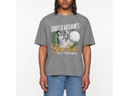 Rockinstone Happy Gilmore Gold Jacket Tournament Heather Graphite Adult T-shirt Size:s