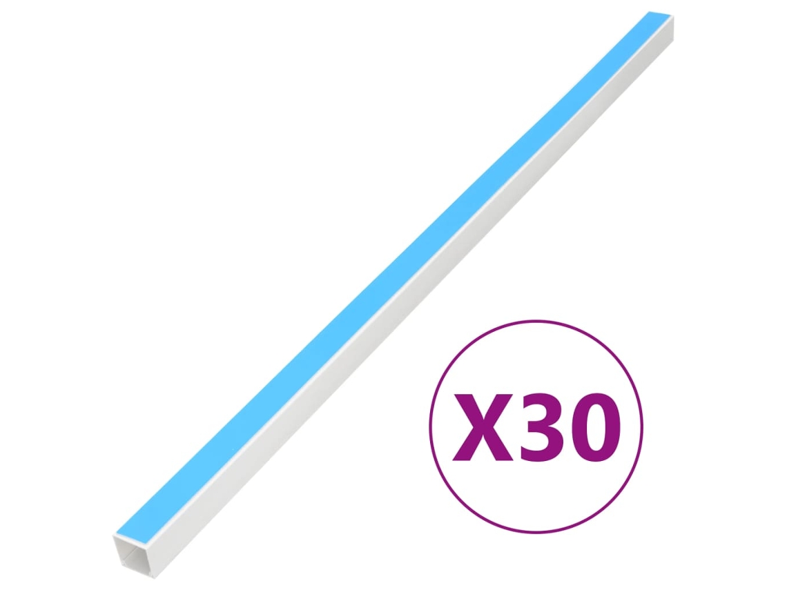Vidaxl Calhas Para Cabos Autoadesivas 30x20 Mm 30 M Pvc