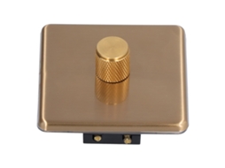 Interruptor De Luz Dimmer De Latão Escovado: Elegante, Resistente E Durável Para Lar (ac220v)