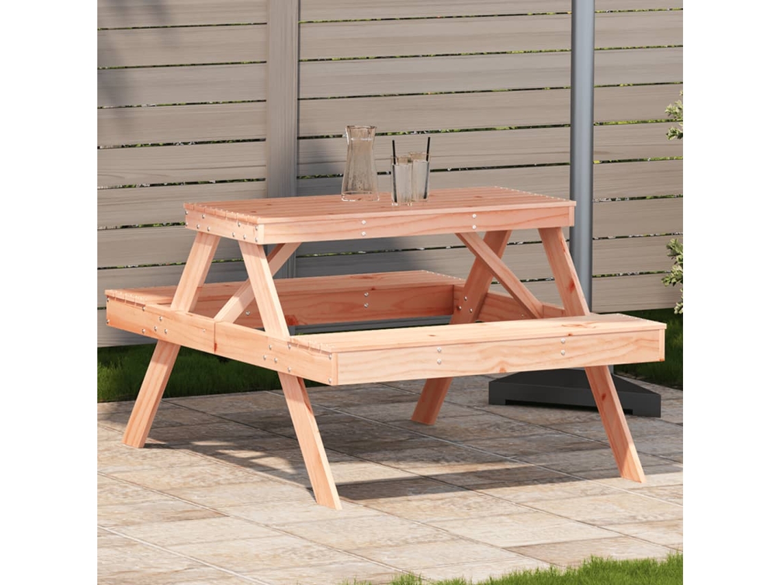 Vidaxl Mesa De Piquenique 105x134x75 Cm Madeira De Douglas Maciça