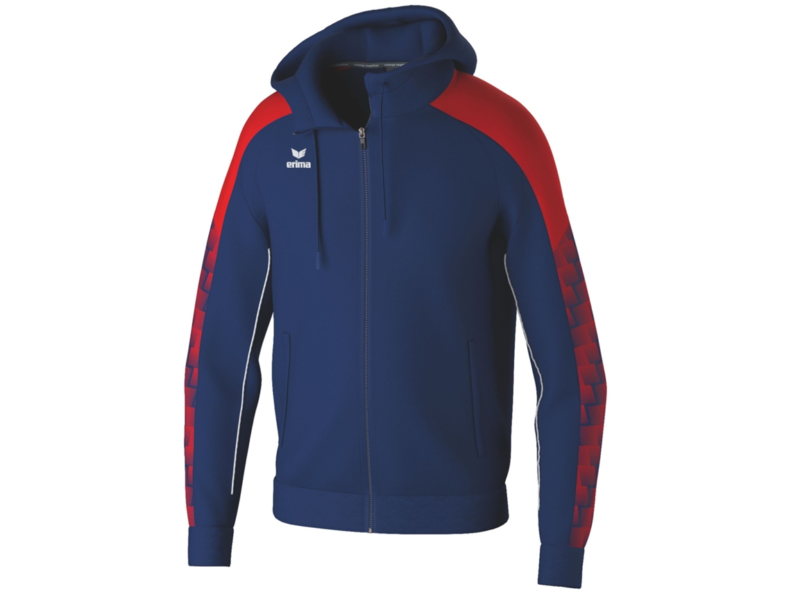 Jaqueta De Treinamento Erima Evo Star Com Capuz New Navy/vermelho