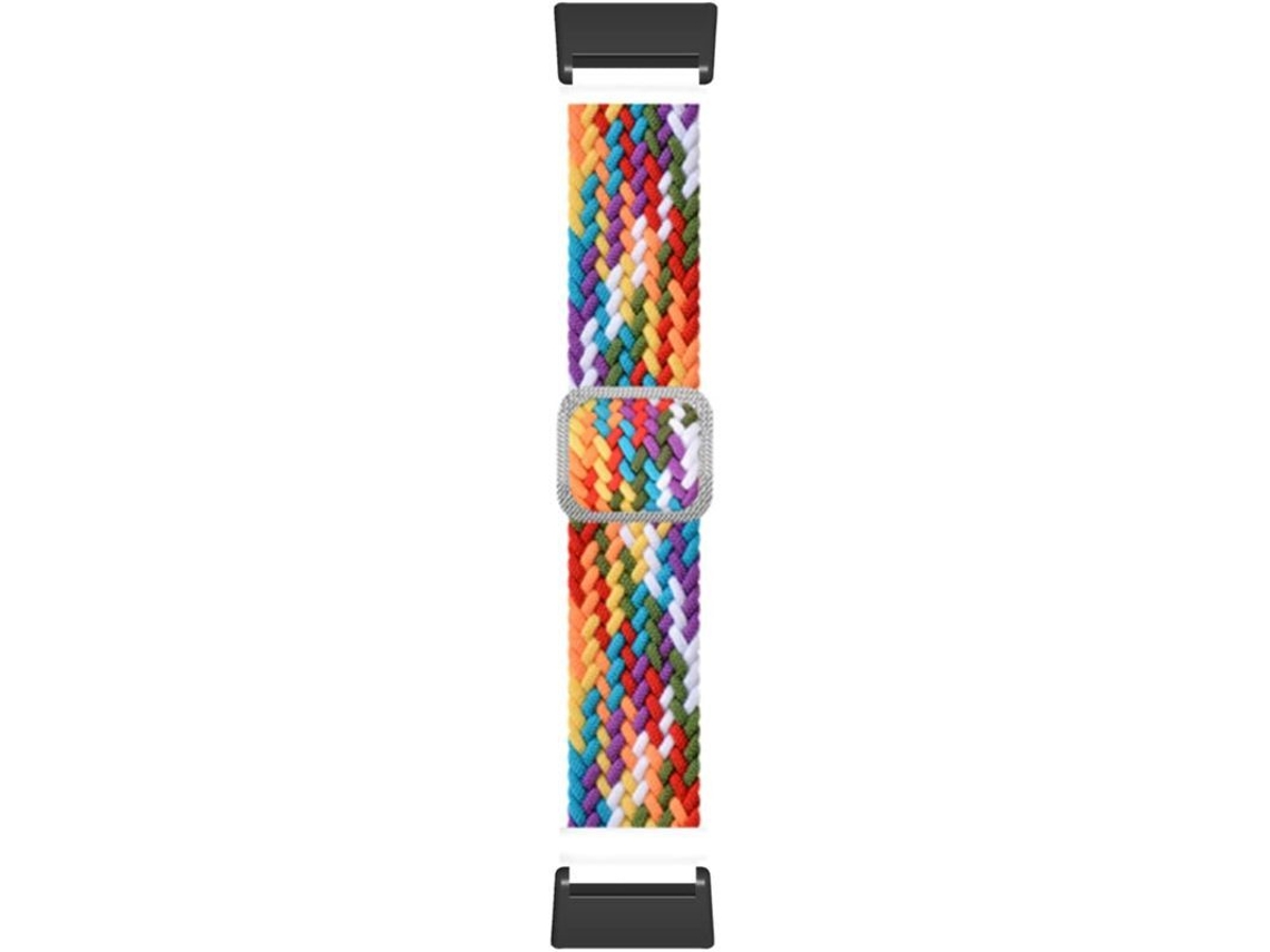 Pulseira de Reposição para Relógio Redmi Watch/mi Watch Lite, Pulseira de Nylon Trançado Arco íris Ajustável 22mm, 22cm