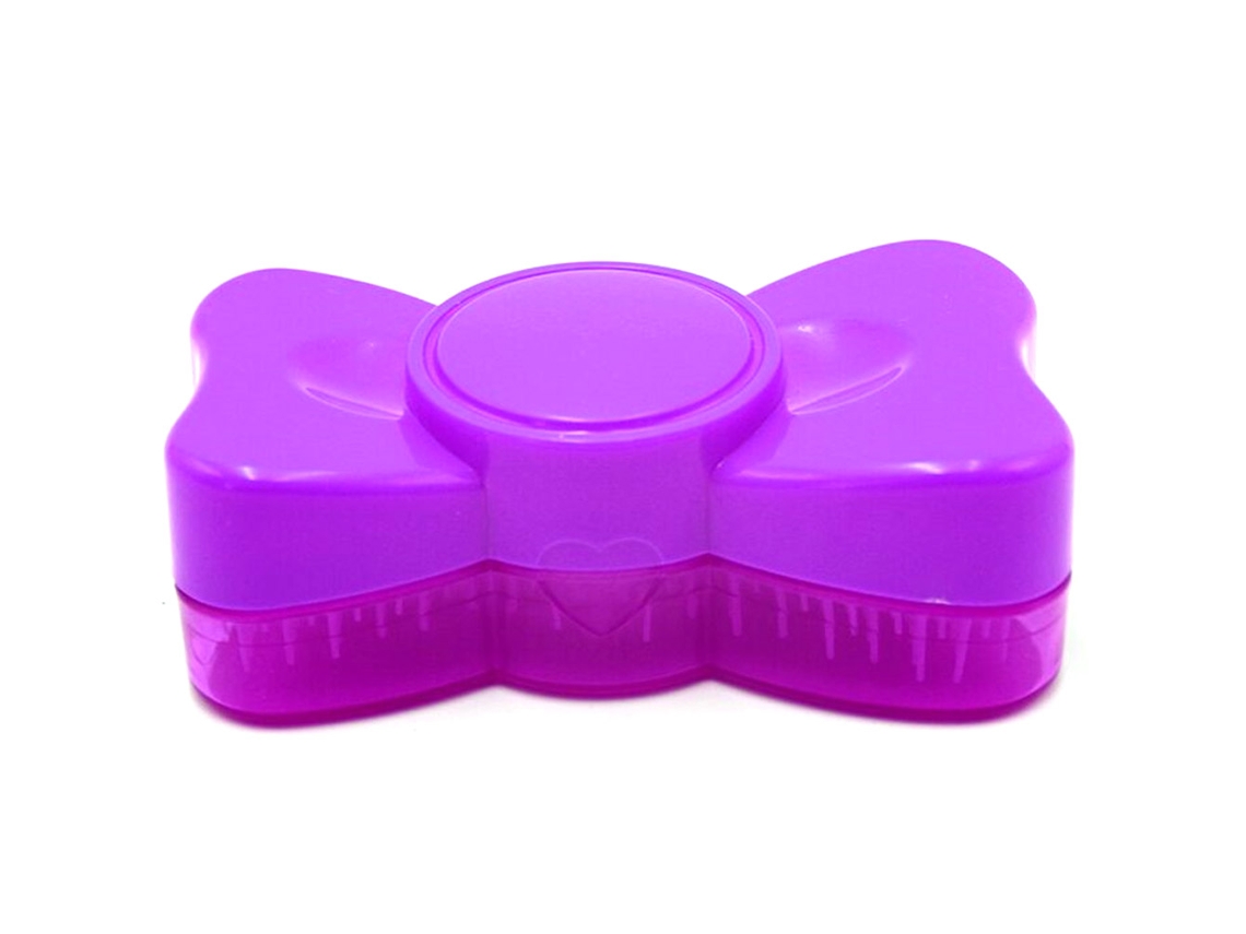 2026 cepillo de Massagem para Cabelo e Shampoo com Nó Bowknot de Plástico Redondo Antiestático Roxo