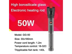 Aquecedor de Aquário Digital 25w a 500w com Termômetro e Controle Automático Temperatura Constante, À Prova Xplosão. GOKOCO
