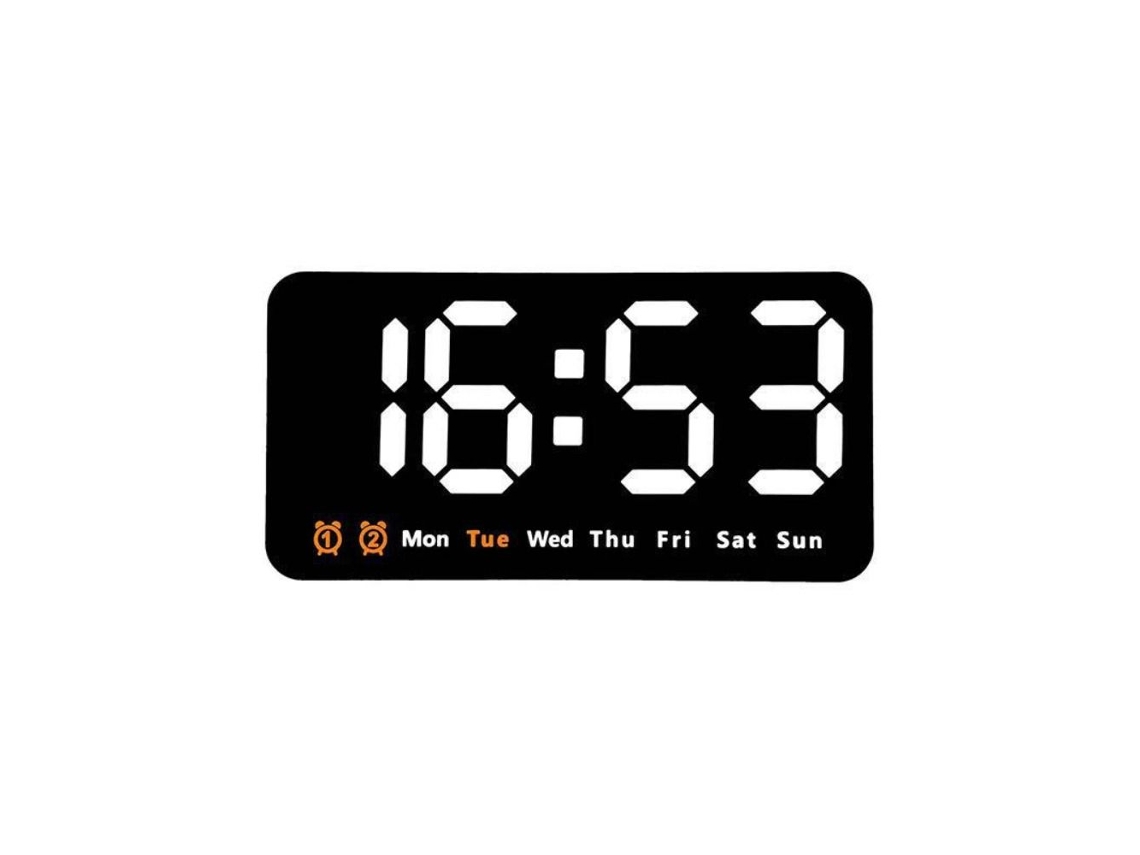 Relógio De Parede Eletrônico Com Temperatura E Data, Relógio De Mesa Digital Led Montado Na Parede Slowmoose
