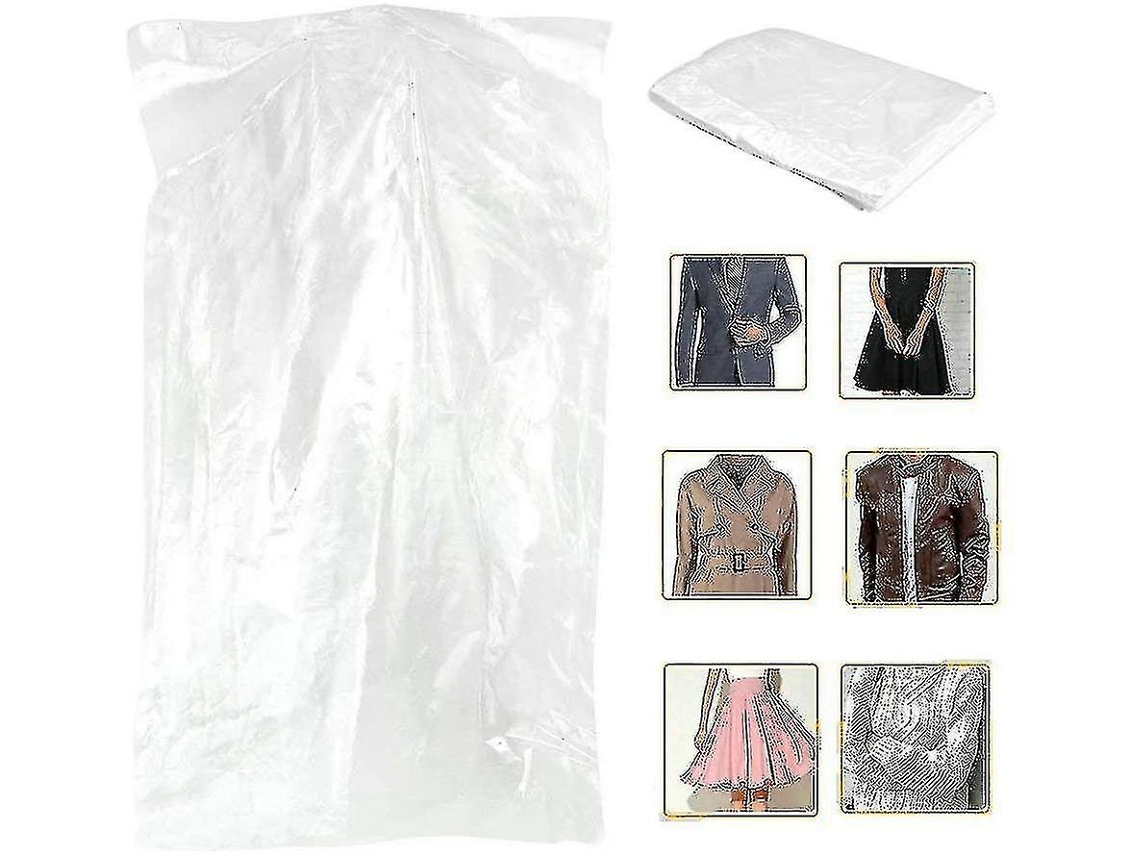Lurelia Capa Para Roupa, Pack Com 50, Antipoeira, Impermeável, Transparente, Transporte Prático