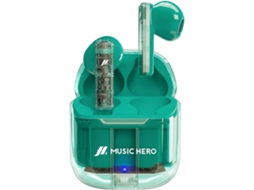 Auriculares Bluetooth True Wireless SBS Music Hero (Outlet Caixa Aberta - In Ear - Microfone - Ciano)