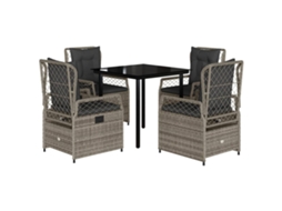 Garden Dining Set, Garden Dining Sets Vidaxl Cinzeto Rattan / Vime (80 X 80 X 74 Cm)
