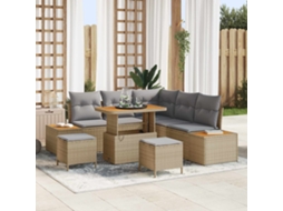 Vidaxl Conjunto De Sofá De Jardim 8 Unid. 7-número De Lugares