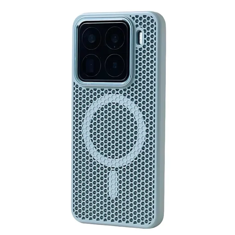 Capa Protetora Para Carregamento Sem Fio (xiaomi 14), Dissipação De Calor Em Malha Tipo Colmeia.
