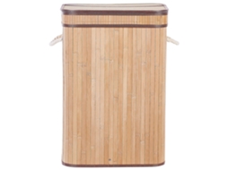 Canasta Decorativa Beliani Kalutara De Bambú Marrón 40x30x60