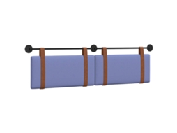 Conjunto 1 Cabeceira Suspensa Vidaxl Azul Couro Sintético (170 X 55 X 5 Cm)