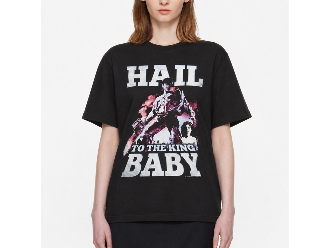 Rockinstone Army Of Darkness Movie Hail To The King Black Adult T-shirt Size:xl
