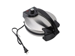 Máquina de Fazer Tortillas, Roti, Crepes e Pizza com Controle de Temperatura e Tampa em Aço Inoxidável LAXISCREED