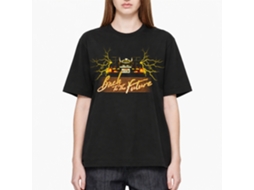 Rockinstone Back To The Future Movie Yellowcar Black Adult T-shirt Size:m