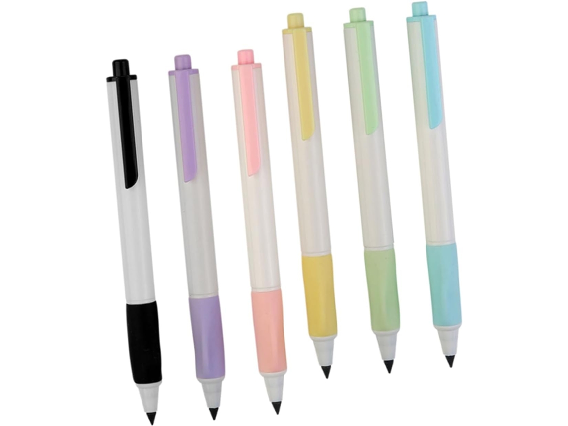6pièces Crayons Éternels Automatiques Sans Crayons Pratiques Et Ergonomiques Pour Écriture Et Dessin