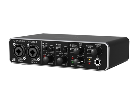 BEHRINGER - Interface Áudio USB  UMC204HD (2 Entradas - 4 Saídas) Interface Áudio USB  UMC204HD (2 Entradas - 4 Saídas)