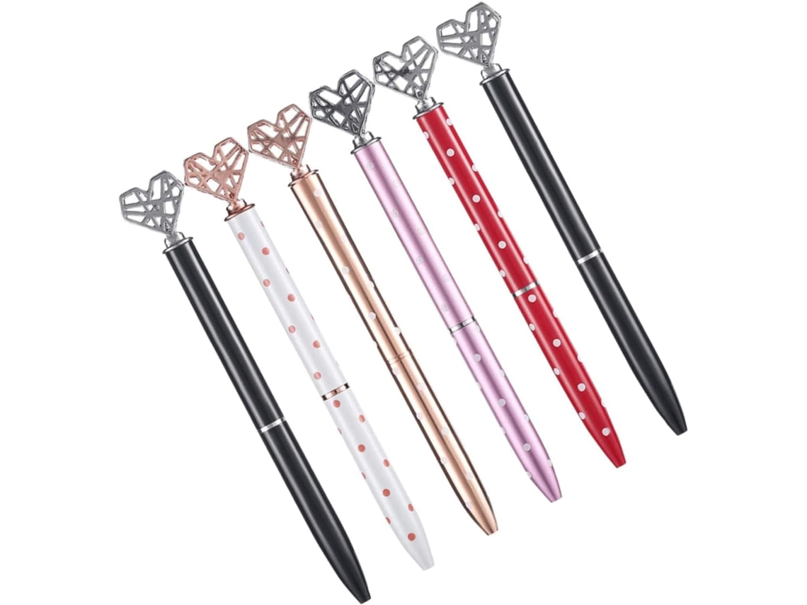 Conjunto De 6 Canetas Rollerball Portáteis, Tinta Gel Em Formato