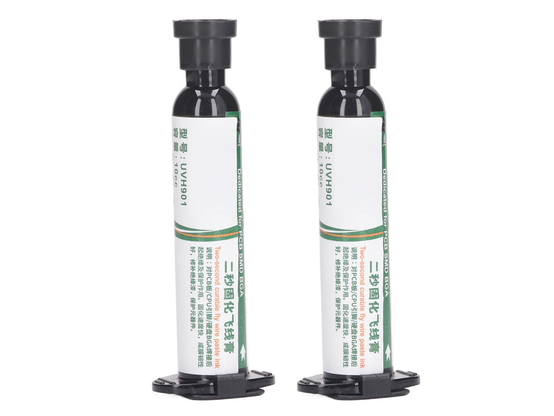 Tinta Máscara De Soldadura Uv Curável Para Reparação De Pcb Bga Secagem Rápida Resistente A Alta Temperatura Branco Leitoso 2 Peças