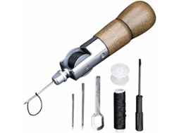 Kit de Ferramentas para Costura em Couro Costura Manual Costura em Couro e Lona Marrom AQUAFORGE (173 Mm)