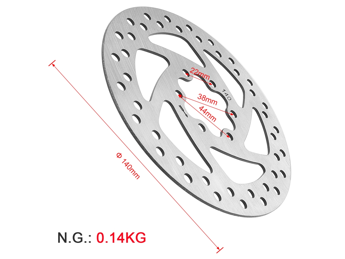 Urbannova-rotor De Freio A Disco 140/160mm Inox Scooter Elétrico