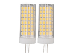 2 lâmpadas de milho LED cerâmica 10W 102 LEDs G4 dimmable 100W equivalente luz natural AC100‑120V | S/MARCA