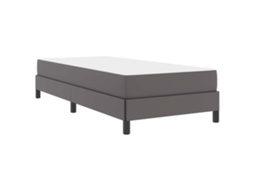 Cama Confortável Vidaxl Cinzento Couro Sintético (80x200 Cm)
