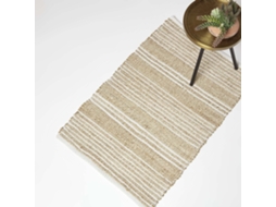 Homescapes Arlyn Natural Striped Handwoven Jute Rug, 60 X 90 Cm
