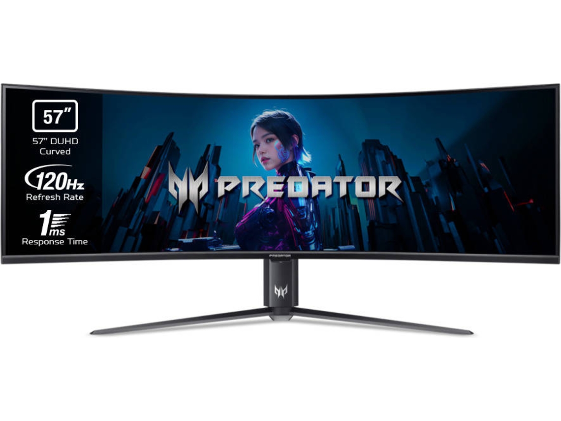 Monitor Gaming ACER Predator Z57bmiiphuzx (57'' - Curvo - 1 ms -  120 Hz - DUHD - Preto)