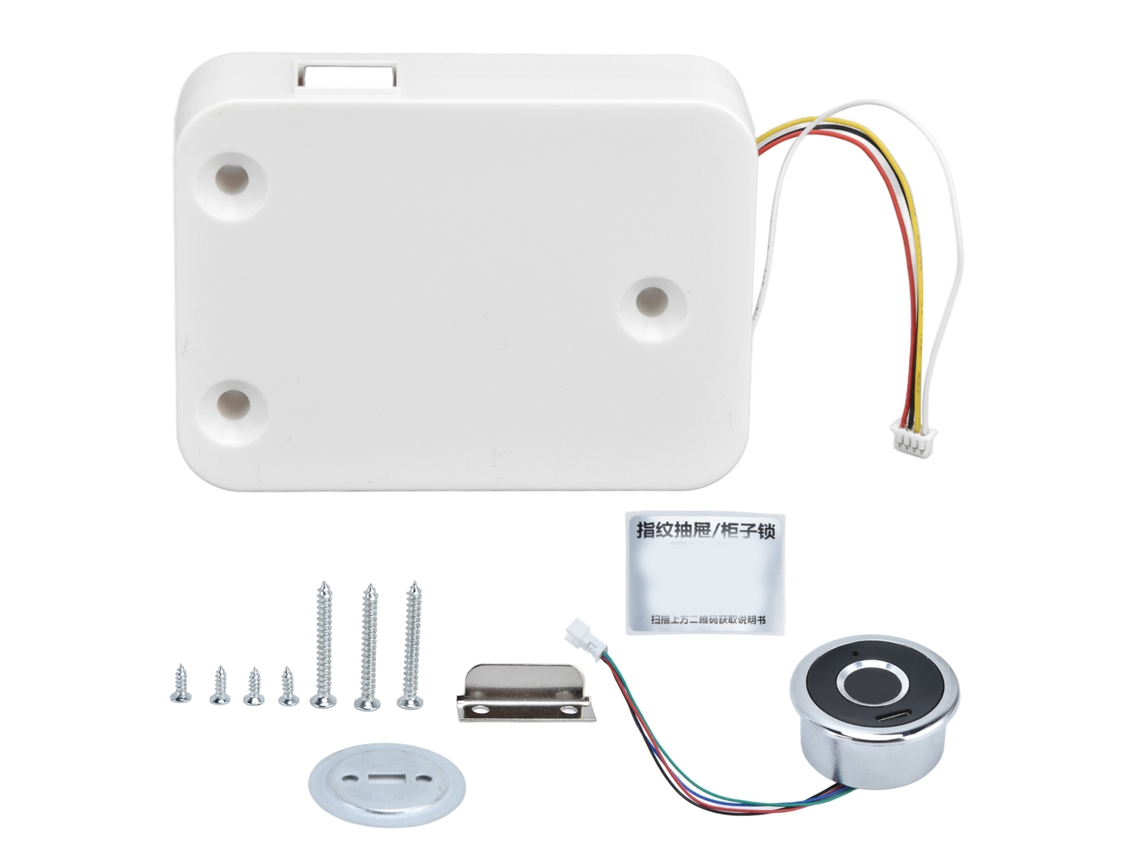 Fechadura Biométrica Inteligente Sem Chave Usb Recarregável com Shell Abs para Armário e Gaveta