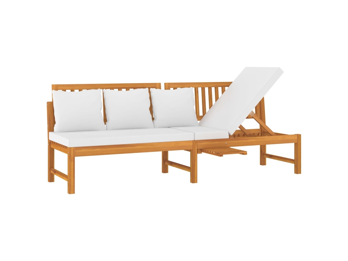 Sofá-cama VIDAXL Marrom Madeira (200x60x75 cm)