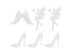 6 Peças Anjo Requintado Ornamento de Árvore de Natal Decorações Suspensas para Janela de Loja ALLINLESS