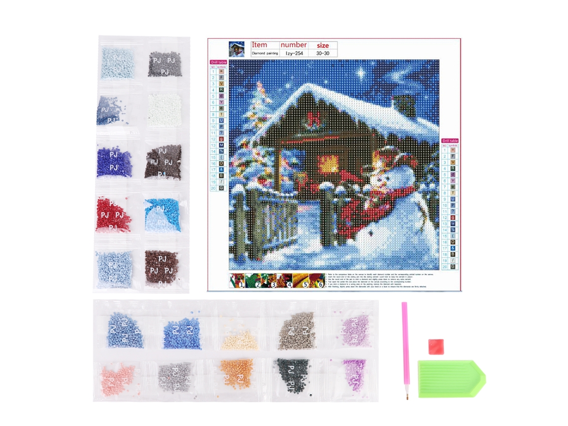 Laxiscreed Pintura De Diamante Natal 5d Diy Com Perfuração Completa Para Decorar Na Época Festiva