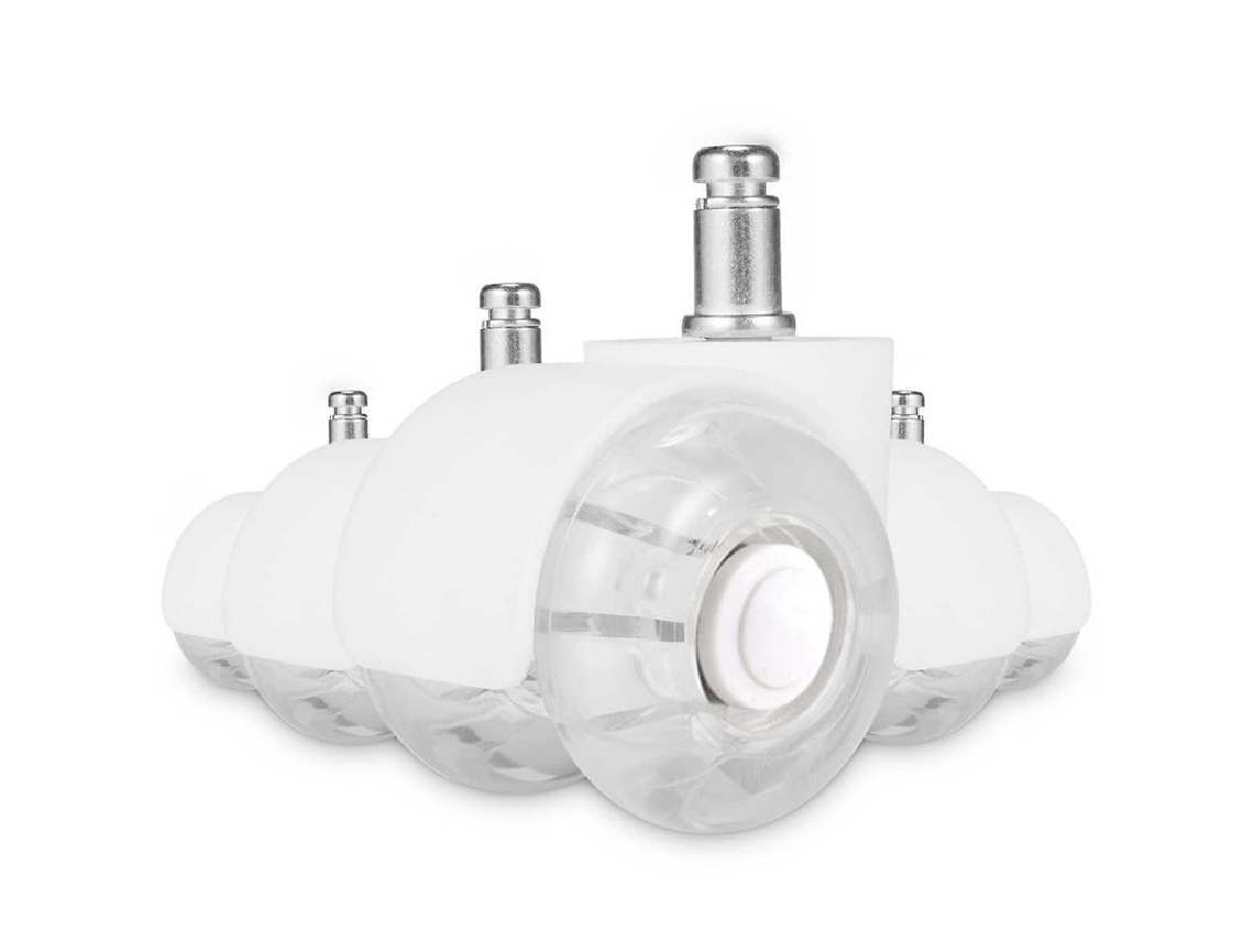 Rodas de Silla de Oficina, 2 polegadas, silenciosas, resistentes, para PNB, 5 peças, branco